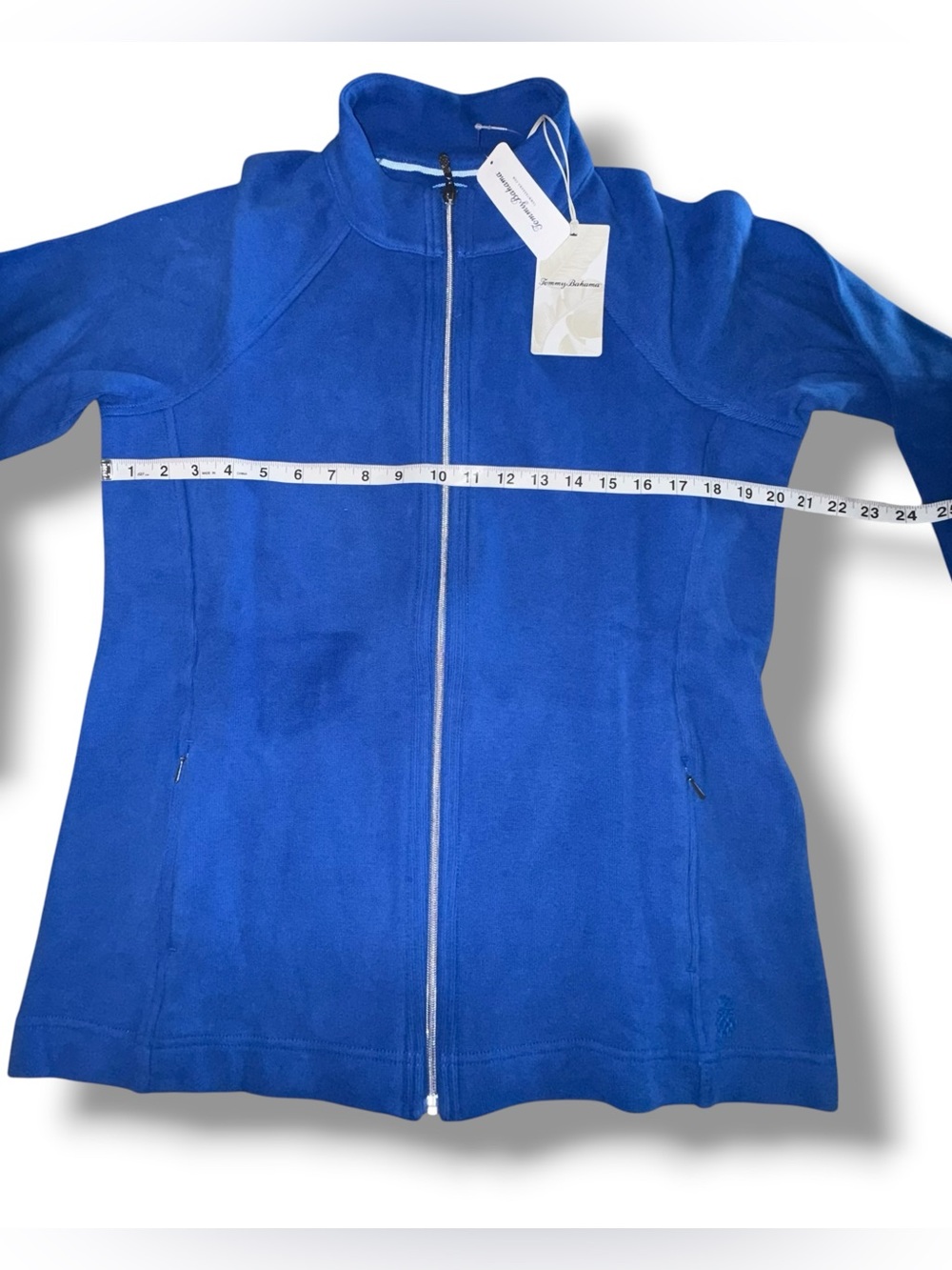 NWT TOMMY BAHAMA Aruba Full-Zip - Cobalt Sea Blue Women’s Large - Picture 5 of 7